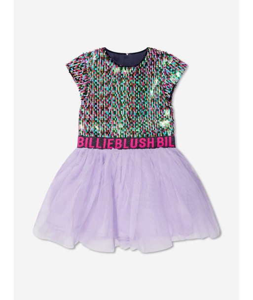 Billieblush Girls Sequin And Tulle Dress in Multicolour pas cher chine