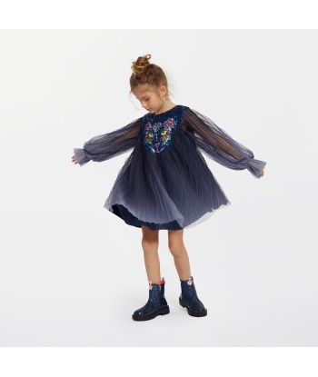 Billieblush Girls Sequin And Tulle Dress in Navy store