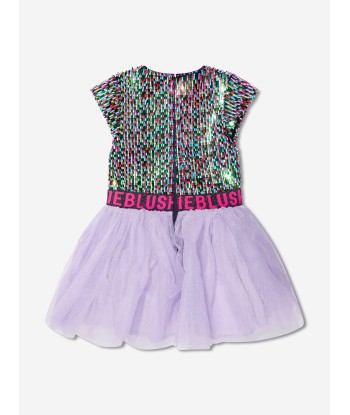 Billieblush Girls Sequin And Tulle Dress in Multicolour pas cher chine