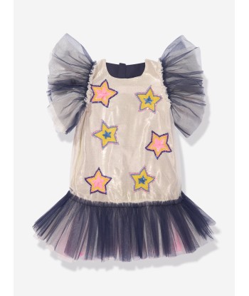 Billieblush Girls Stars Tulle Trim Dress in Multicolour vente chaude votre 