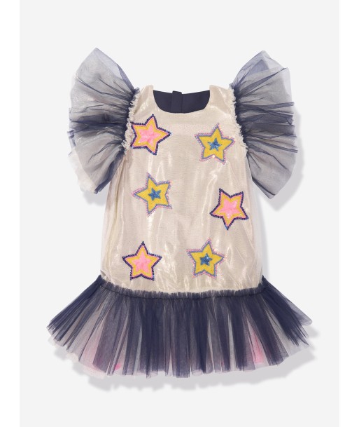 Billieblush Girls Stars Tulle Trim Dress in Multicolour vente chaude votre 