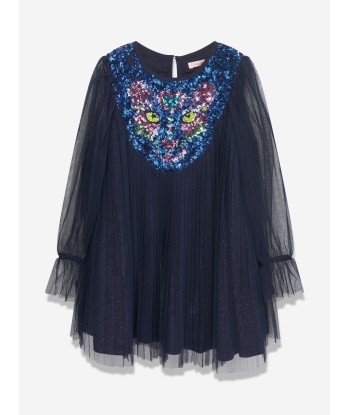 Billieblush Girls Sequin And Tulle Dress in Navy store