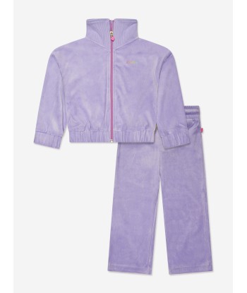 Billieblush Girls Velour Tracksuit in Purple Les êtres humains sont 