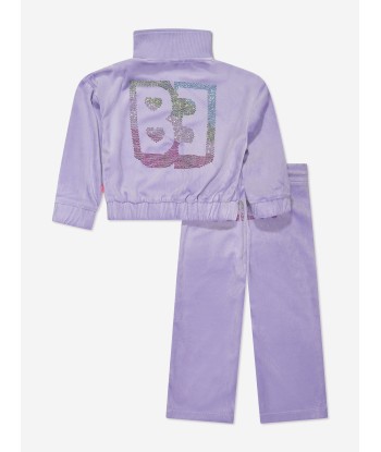 Billieblush Girls Velour Tracksuit in Purple Les êtres humains sont 