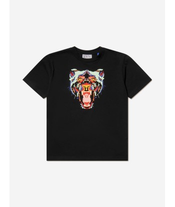 Marcelo Burlon Boys Cotton Short Sleeve Panther T-Shirt de France