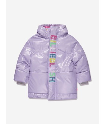 Billieblush Girls Logo Puffer Jacket in Lilac Le MVP de beaucoup