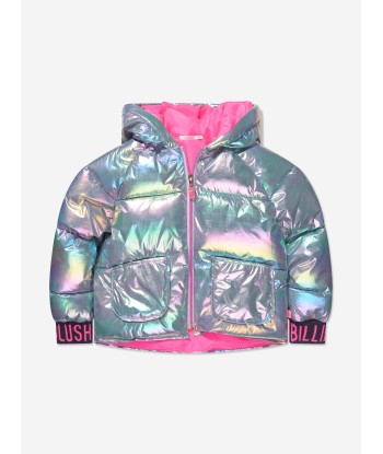 Billieblush Girls Metallic Puffer Jacket in Multicolour Le MVP de beaucoup