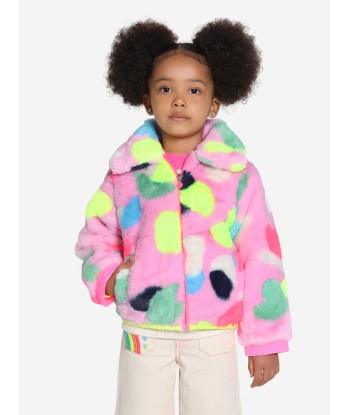 Billieblush Girls Faux Fur Coat in Pink vous aussi creer 