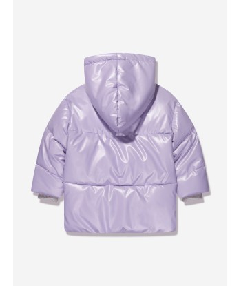 Billieblush Girls Logo Puffer Jacket in Lilac Le MVP de beaucoup