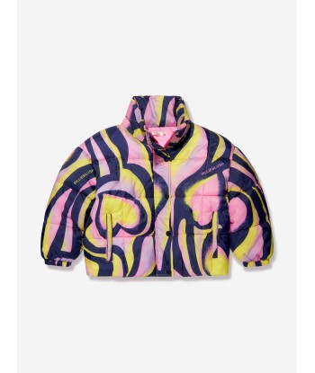 Billieblush Girls Hearts Puffer Jacket in Navy du meilleur 