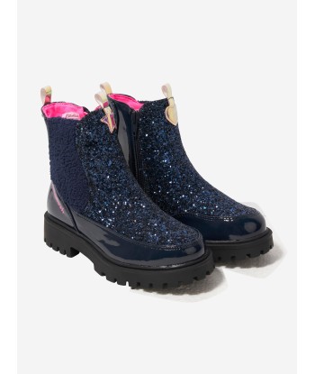 Billieblush Girls Glittery Ankle Boots in Navy vente chaude votre 