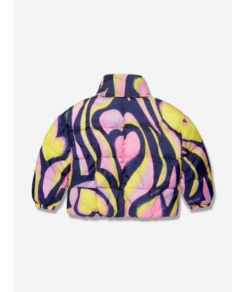 Billieblush Girls Hearts Puffer Jacket in Navy du meilleur 