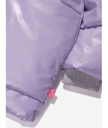 Billieblush Girls Logo Puffer Jacket in Lilac Le MVP de beaucoup