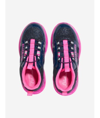 Billieblush Girls Glittery Patent Trainers in Navy Toutes les collections ici