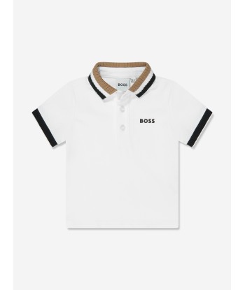 BOSS Baby Boys Polo Shirt in White le des métaux précieux