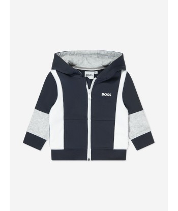 BOSS Baby Boys Zip Up Top in Navy ouvre sa boutique