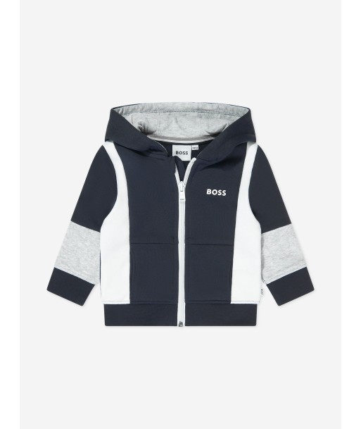 BOSS Baby Boys Zip Up Top in Navy ouvre sa boutique