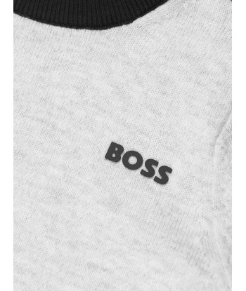 BOSS Baby Boys Knitted Jumper in Grey Fin de série