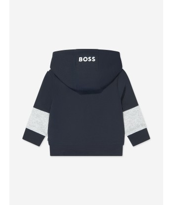 BOSS Baby Boys Zip Up Top in Navy ouvre sa boutique