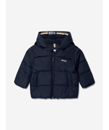 BOSS Baby Boys Puffer Jacket in Navy solde