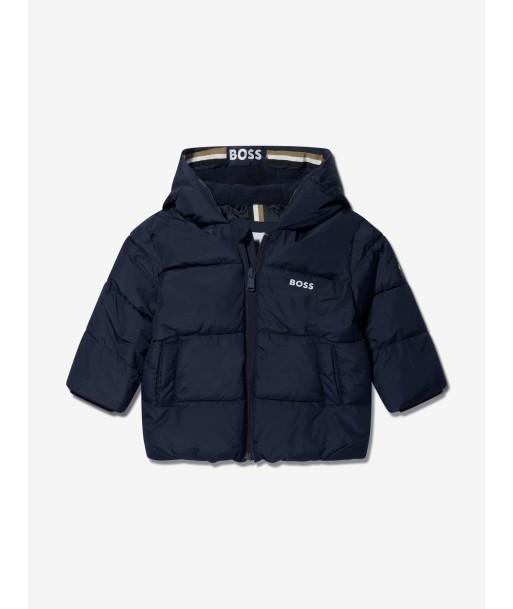 BOSS Baby Boys Puffer Jacket in Navy solde