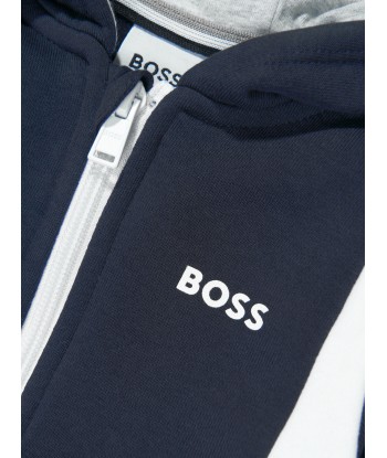 BOSS Baby Boys Zip Up Top in Navy ouvre sa boutique