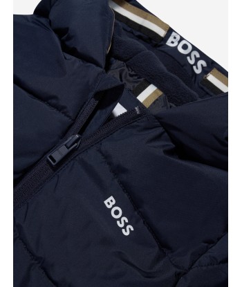 BOSS Baby Boys Puffer Jacket in Navy solde