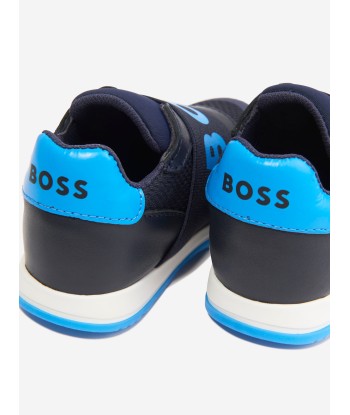 BOSS Boys Logo Trainers in Navy de France