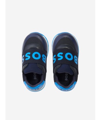 BOSS Boys Logo Trainers in Navy de France