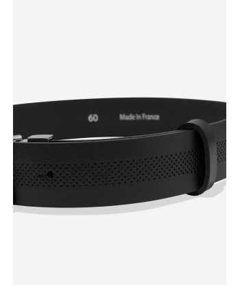 BOSS Boys Leather Belt in Black en stock