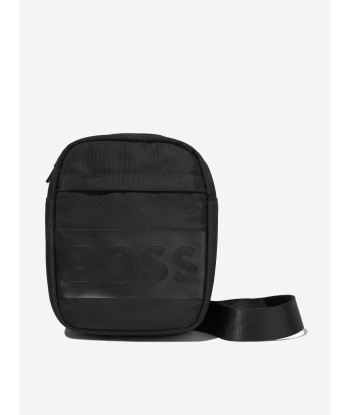 BOSS Boys Logo Pouch Bag in Black de pas cher