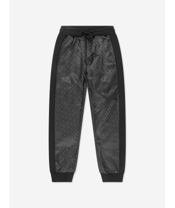 BOSS Boys Monogram Insert Joggers in Black Le MVP de beaucoup