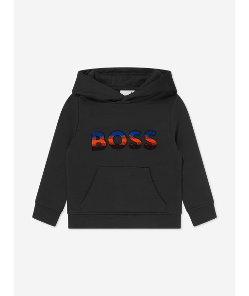 BOSS Boys Logo Hoodie in Black outlet