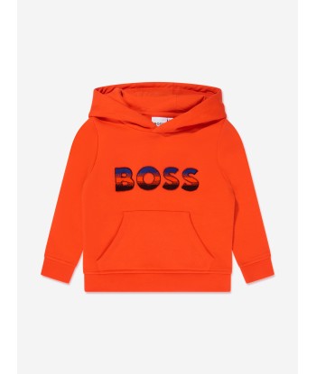 BOSS Boys Logo Hoodie in Orange de la marque