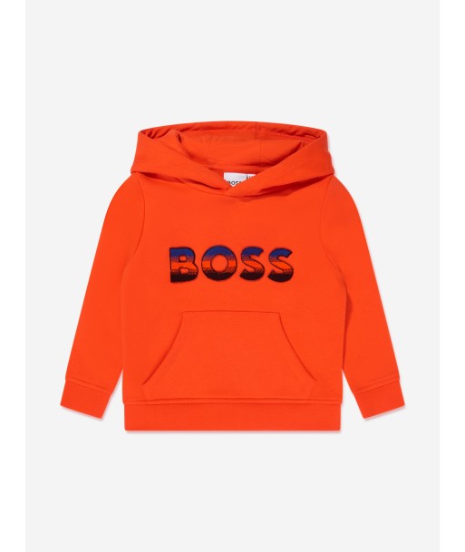 BOSS Boys Logo Hoodie in Orange de la marque