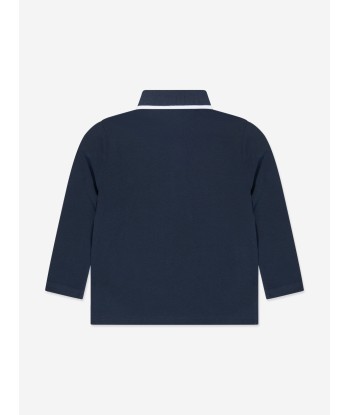 BOSS Boys Long Sleeve Polo Shirt in Navy Pour