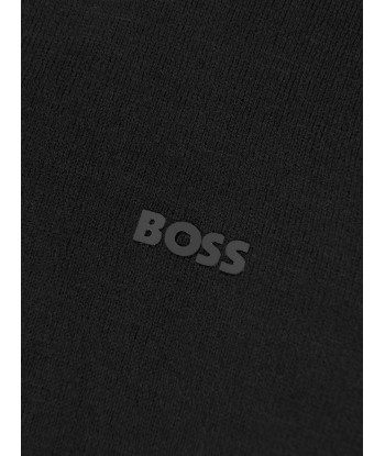 BOSS Boys Knitted Jumper in Black soldes