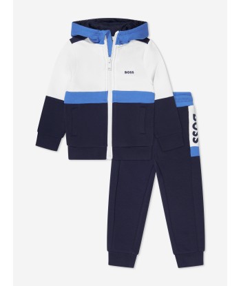 BOSS Boys Logo Tracksuit in Navy En savoir plus