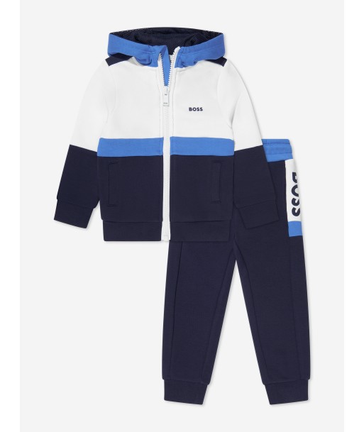 BOSS Boys Logo Tracksuit in Navy En savoir plus