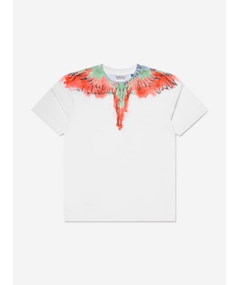 Marcelo Burlon Boys Cotton Short Sleeve Wings T-Shirt plus qu'un jeu 