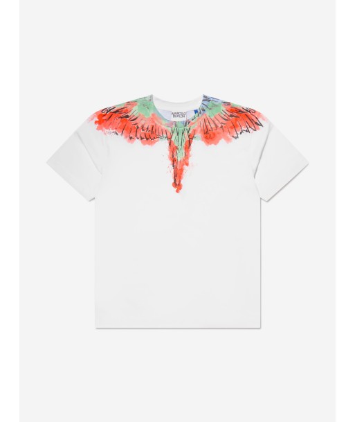 Marcelo Burlon Boys Cotton Short Sleeve Wings T-Shirt plus qu'un jeu 