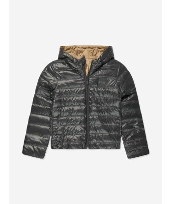 BOSS Boys Reversible Puffer Jacket in Black Toutes les collections ici