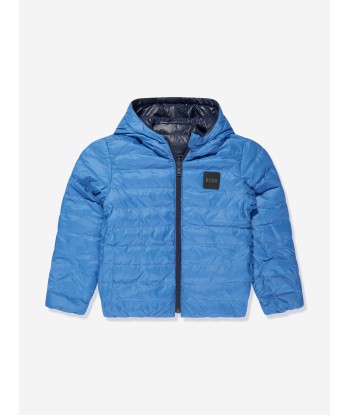 BOSS Boys Reversible Puffer Jacket in Navy vous aussi creer 