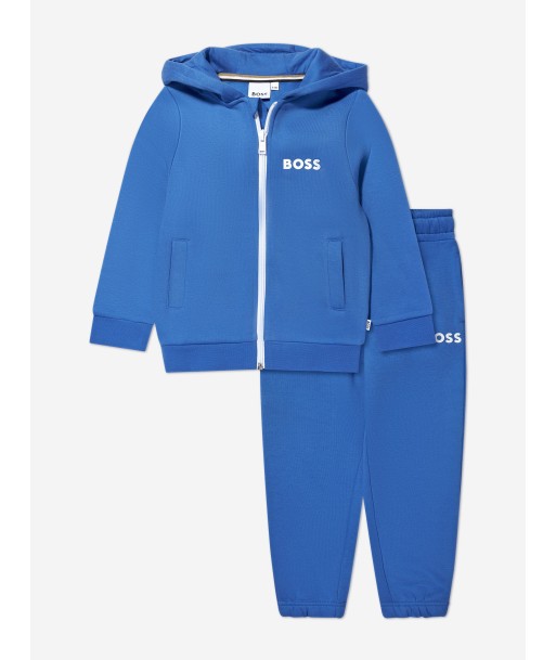 BOSS Boys Logo Tracksuit in Blue Voir les baskets