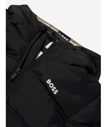 BOSS Boys Puffer Jacket in Black meilleur choix