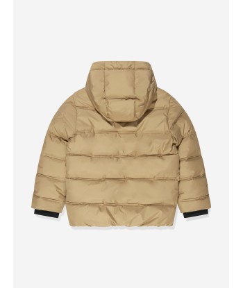 BOSS Boys Puffer Jacket in Beige est présent 