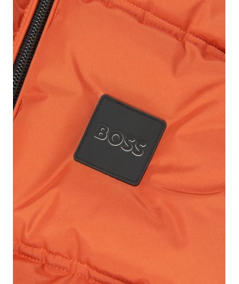 BOSS Boys Puffer Gilet in Orange Les magasins à Paris et en Île-de-France