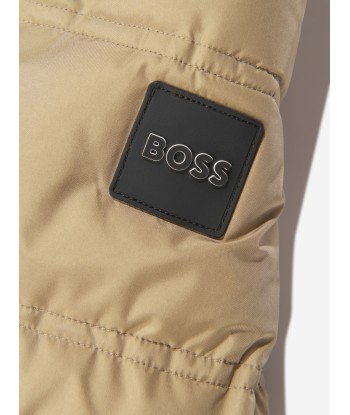 BOSS Boys Puffer Jacket in Beige est présent 