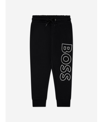 BOSS Boys Logo Tracksuit in Black livraison gratuite