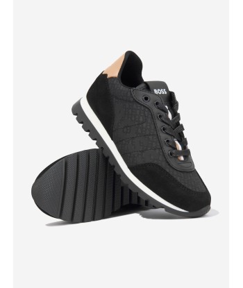 BOSS Boys Retrorunner Trainers in Black Vous souhaitez 